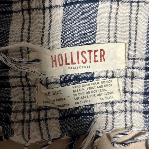Hollister cotton scarf - blue and white - Picture 2 of 2